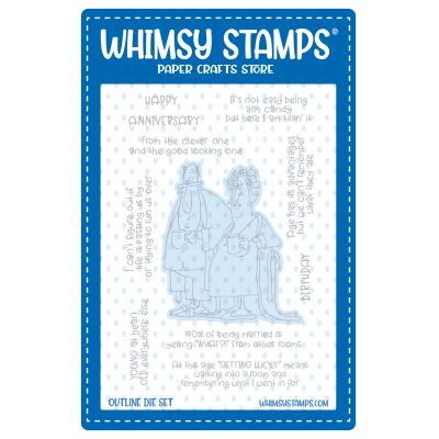 Whimsy Stamps Outline Dies - Old Fart Couple